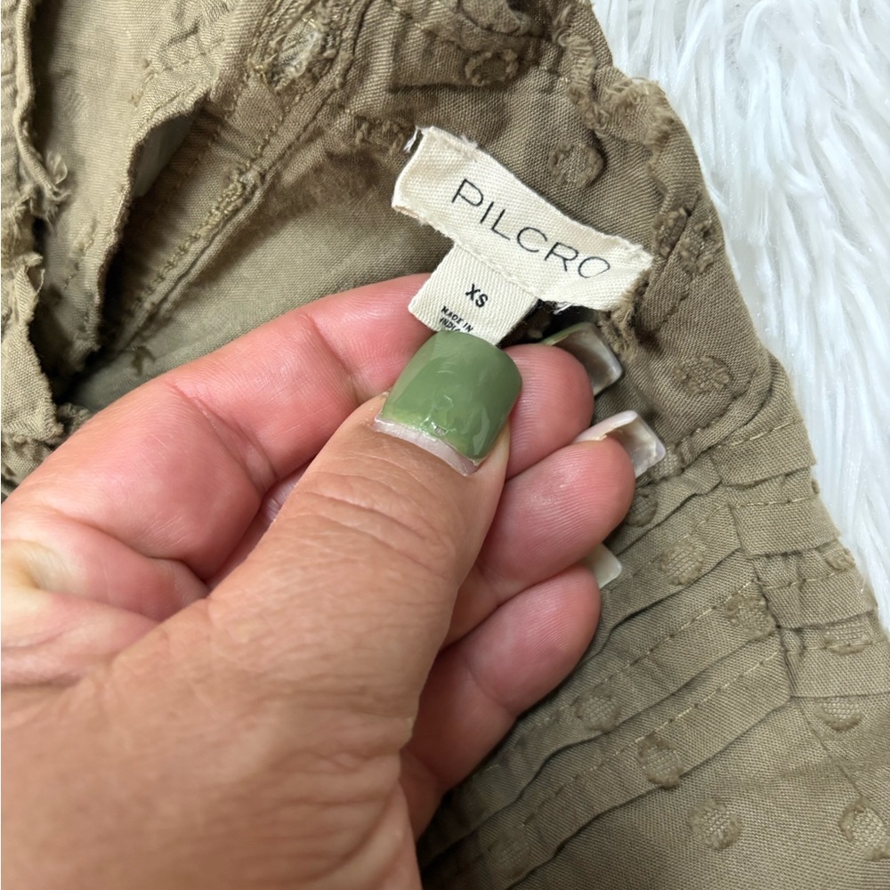 Anthropology Pilcro Khaki Long Sleeve Dress - Picture 6 of 14